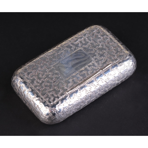 694 - A George IV silver snuff box, Birmingham 1826 and maker's mark for Thomas Shaw, 7cms wide, 51g.