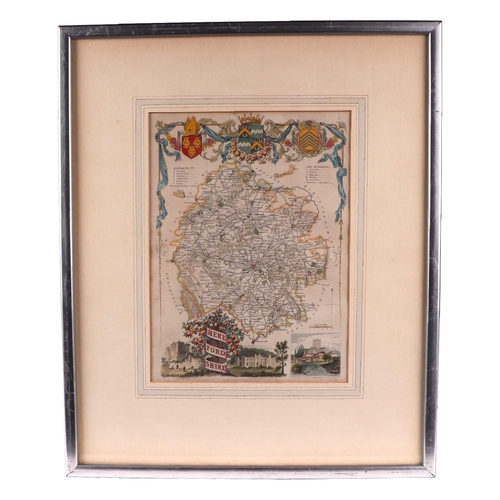 73 - A group of 19th century and later maps to include Surrey, Herefordshire, Worcestershire, and Suffolk... 