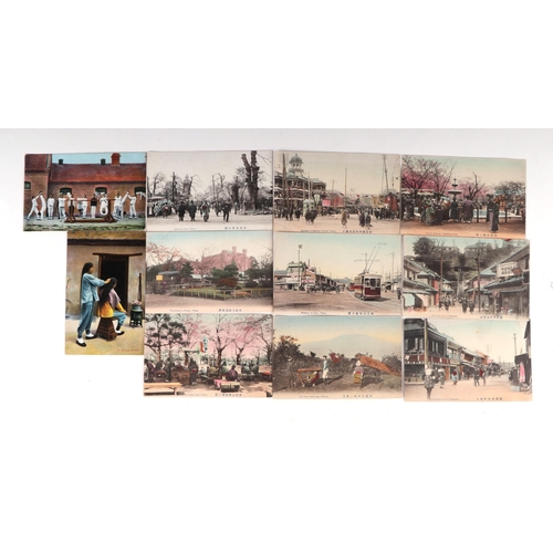 77 - A small quantity of early Imperial Japan postcards to include Asakusa Park, Tokyo and others (9).