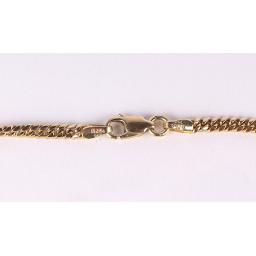 783 - A 14ct gold rope twist necklace, 20g, approx 70cms long.