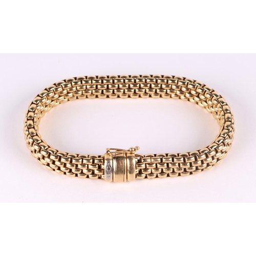 787 - An Italian 18ct yellow gold rope twist bracelet by Fope, approx 18cms long, 30g.