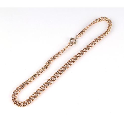 801 - A 9ct gold rope twist chain, 46g, 35cms long.