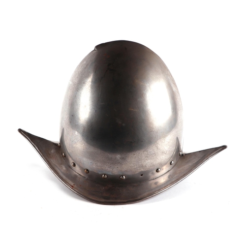 92 - A 17th century style steel Spanish Morion helmet.