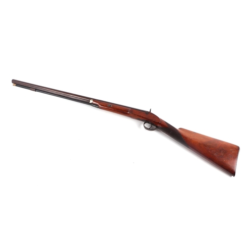 96 - A 19th century Calvert single barrel percussion capped sporting rifle with walnut stock, engraved lo... 