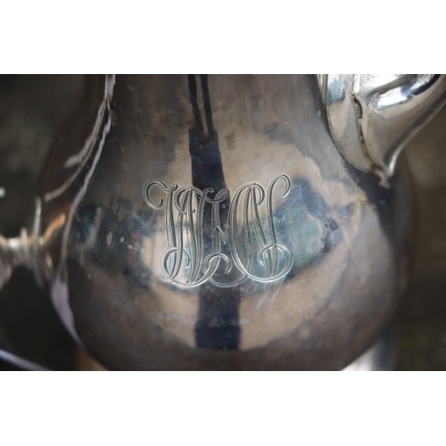 681 - A George II baluster coffee pot, initialled 'WMN', London 1747 and maker's mark for Thomas Whipham, ... 