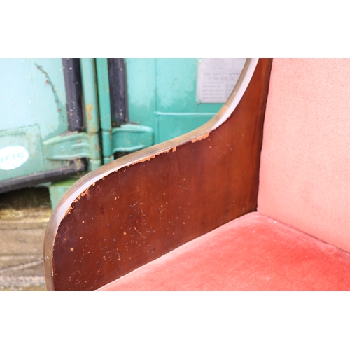 1025 - A pair of walnut high back throne type chairs with lion paw front feet (2).