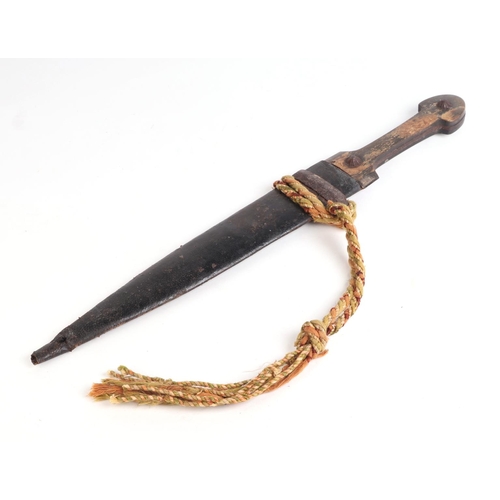 102 - A Middle Eastern dagger with horn handle, 42cms long.