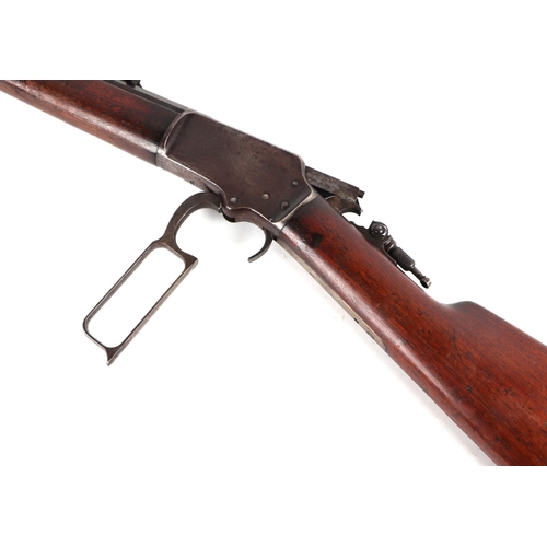 105 - A late 19th century Marlin .41 rifle, the 60cm steel barrel impressed 'Marlin Firearms Co., Newhaven... 