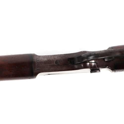 105 - A late 19th century Marlin .41 rifle, the 60cm steel barrel impressed 'Marlin Firearms Co., Newhaven... 