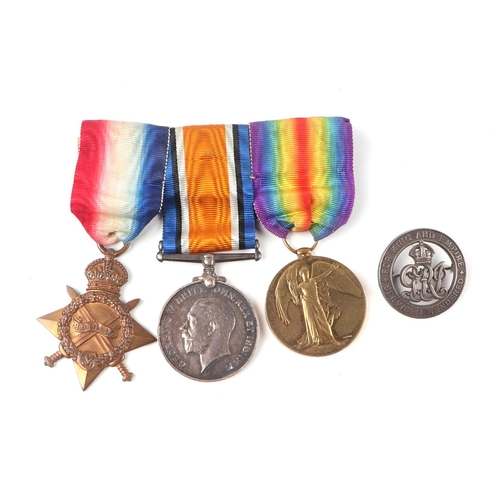 108 - A WWI medal group named to 'PTE.R. G. HAYWARD R.M.L.I. PO. 431/S; together with a silver Services Re... 