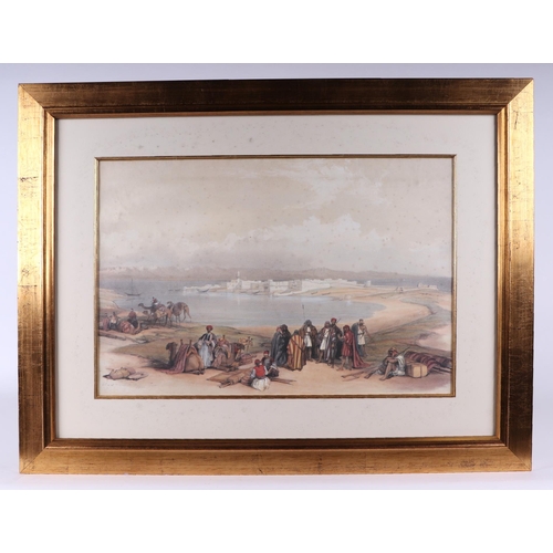 204 - After David Roberts RA RBA (1796-1864) - five coloured lithograph prints from the Holy Lands series ... 