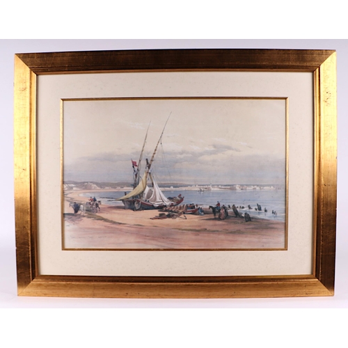 204 - After David Roberts RA RBA (1796-1864) - five coloured lithograph prints from the Holy Lands series ... 