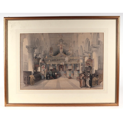 205 - After David Roberts RA RBA (1796-1864) - Chapel of the Convent of St Catherine - hand coloured litho... 