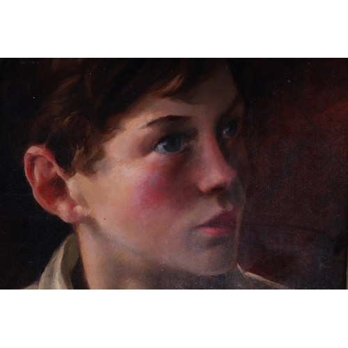 217 - Leonard Daniel Philpott (1877-1976) - Boy's head No. 3 - signed lower right, oil on board, framed, 2... 