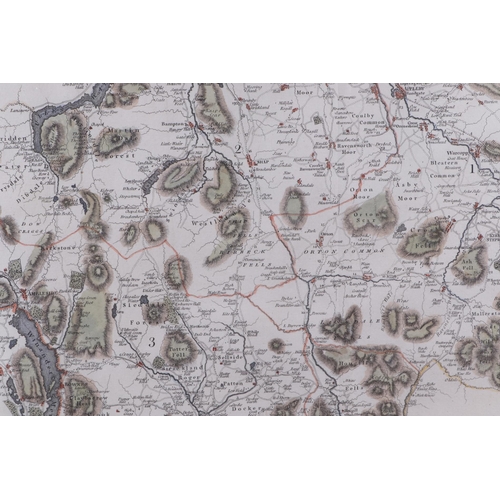 219 - After Thomas Moule - a modern map of Dorsetshire; together with two similar maps - Westmoreland and ... 