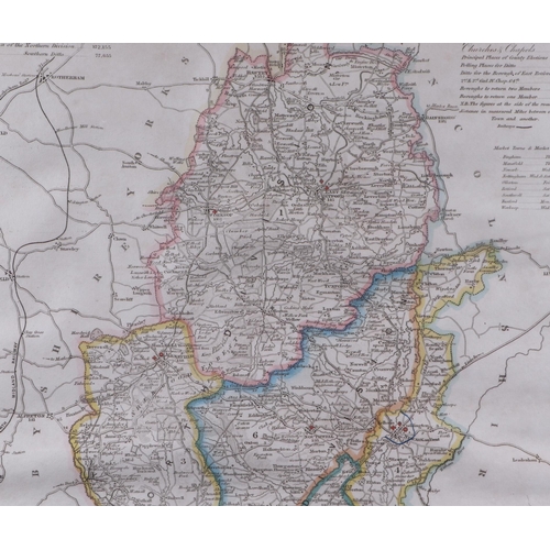 219 - After Thomas Moule - a modern map of Dorsetshire; together with two similar maps - Westmoreland and ... 