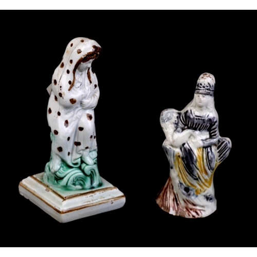 293 - Two early 19th century Staffordshire Pearlware figures, the largest 12cms high (2).