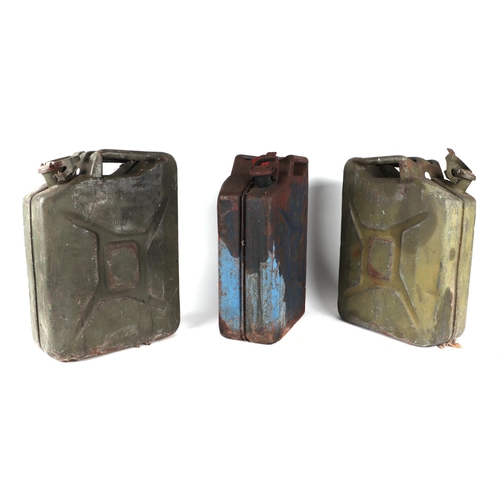 34 - A WWII War Department 4-gallon Jerry can dated 1945; together with two other War Dept Jerry cans dat... 