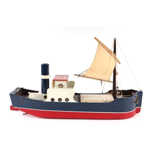 343 - A Lines Bros (pre Triang) model of a boat, 57cms long.