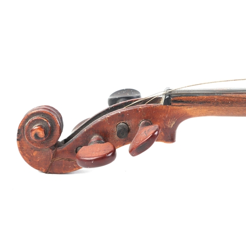 353 - A one piece back violin. 57cm long