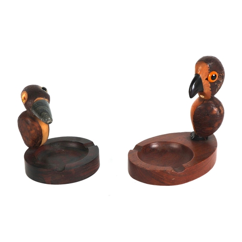 358 - An Art Deco YZ nut and cherry amber Bakelite ashtray; together with another similar (2).Condition Re... 