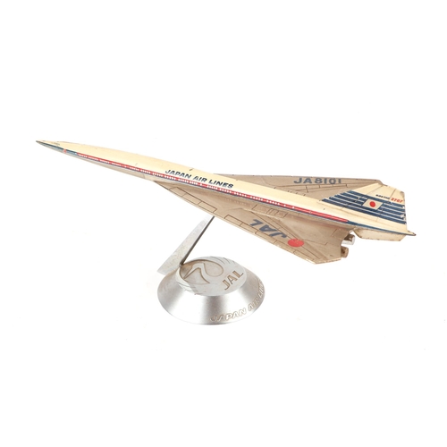 367 - A 1960's cast model of a Japan Airlines 2707, 31cms long.