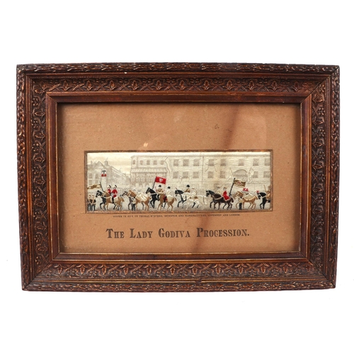 380 - A Victorian Stevengraph - Lady Godiva Procession - framed & glazed.