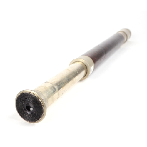 437 - A Ross of London Officer of the Watch telescope, serial no. 32486, 42cms long closed; together with ... 