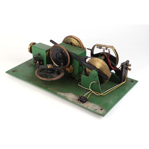 466 - A Gillett Johnson of Croydon No. 1 Synchronous Tower Clock Motor numbered 1185; together with a maho... 