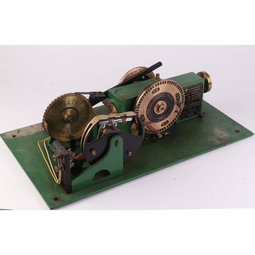 466 - A Gillett Johnson of Croydon No. 1 Synchronous Tower Clock Motor numbered 1185; together with a maho... 