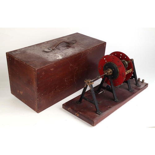 466 - A Gillett Johnson of Croydon No. 1 Synchronous Tower Clock Motor numbered 1185; together with a maho... 