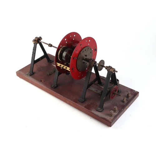 466 - A Gillett Johnson of Croydon No. 1 Synchronous Tower Clock Motor numbered 1185; together with a maho... 