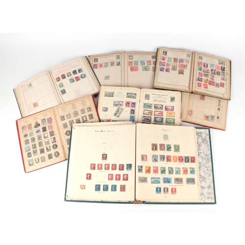 48 - A quantity of stamp albums to include The Roman Hill and Oppen's, definitive issues and loose stamps... 