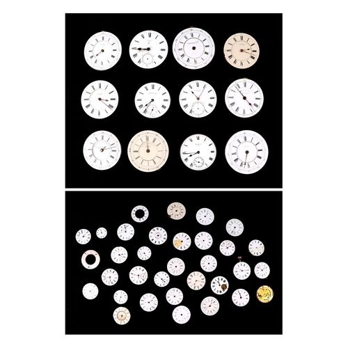 480 - A large quantity of pocket watch movements and dials for restoration or parts.