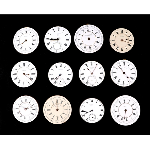 480 - A large quantity of pocket watch movements and dials for restoration or parts.