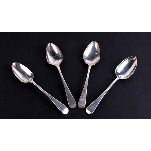 515 - Four Georgian silver tablespoons, various dates and makers marks, 258g.