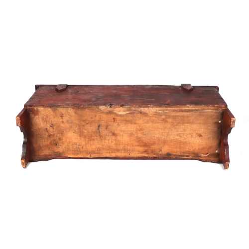 741 - An 18th century walnut six-plank coffer, the front inscribed 'S W 1781', 120cms wide.