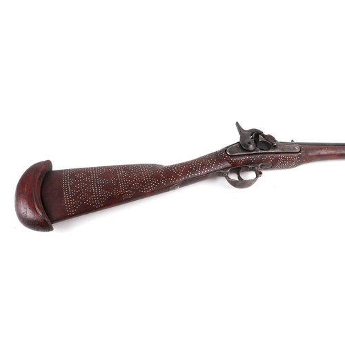 85 - An 1858 US Harpers Ferry percussion musket with A/F Maynard firing mechanism and decorated wooden st... 