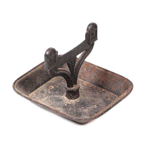 2 - A Victorian cast iron boot scraper.