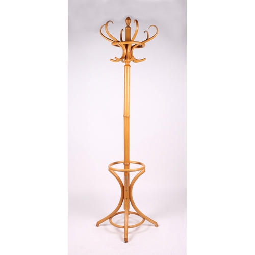 775 - A modern bentwood hat stand.