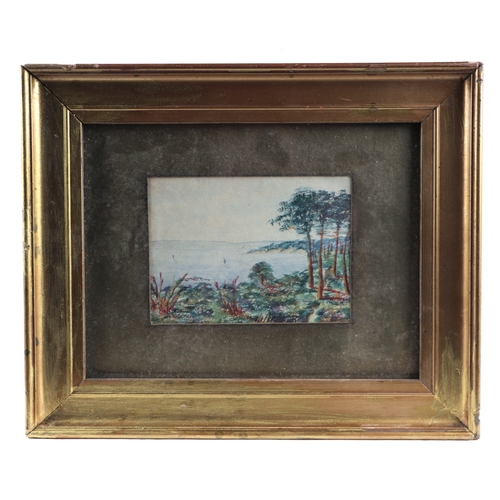 181 - 19th century British school - a pair of coastal scenes, watercolour, initialled 'FR' and dated 1/1/1... 