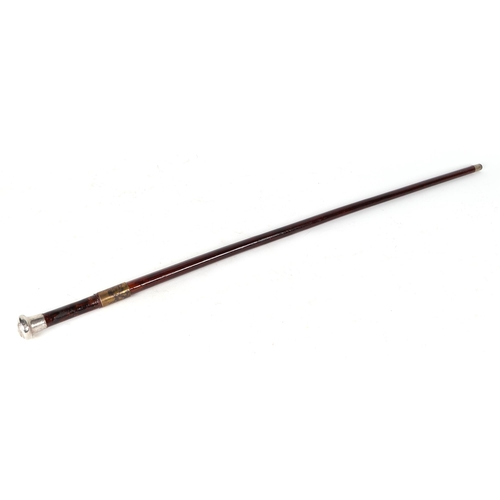 106 - A Jersey Cabbage Stalk sword stick with a cruciform blade. Overall length 102.5cms (40.375ins) with ... 