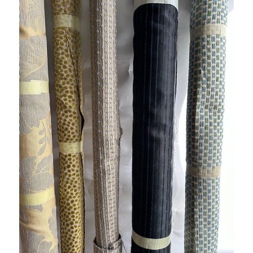 159 - A quantity of upholsterers remnant fabric rolls, various makes, designs and quantities, (We recommen... 