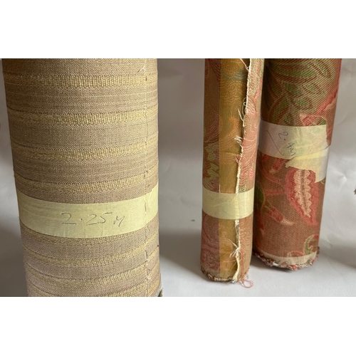 159 - A quantity of upholsterers remnant fabric rolls, various makes, designs and quantities, (We recommen... 