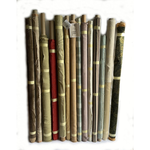 160 - A quantity of upholsterers remnant fabric rolls, various makes, designs and quantities, (We recommen... 