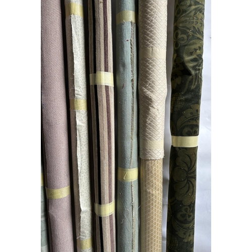 160 - A quantity of upholsterers remnant fabric rolls, various makes, designs and quantities, (We recommen... 