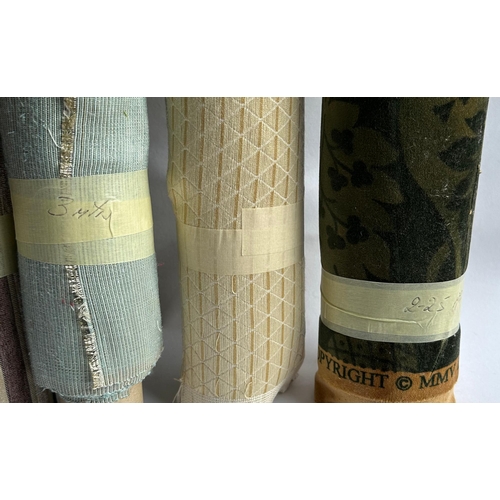 160 - A quantity of upholsterers remnant fabric rolls, various makes, designs and quantities, (We recommen... 