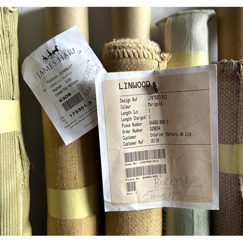 160 - A quantity of upholsterers remnant fabric rolls, various makes, designs and quantities, (We recommen... 