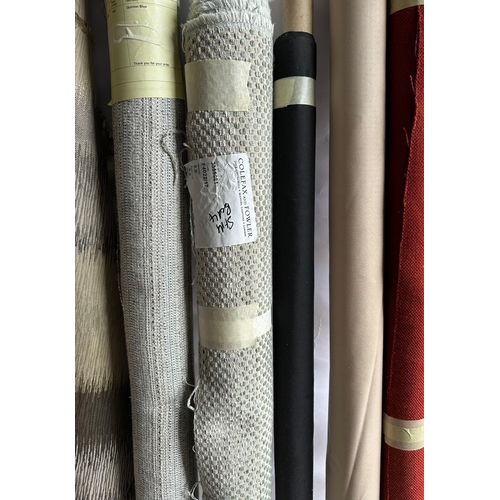 163 - A quantity of upholsterers remnant fabric rolls, various makes, designs and quantities, (We recommen... 