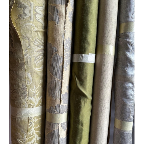 165 - A quantity of upholsterers remnant fabric rolls, various makes, designs and quantities, (We recommen... 